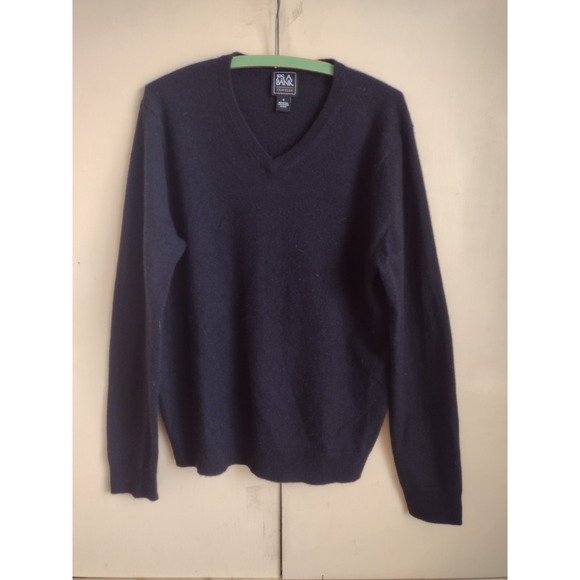 Jos. A. Bank Other - JOS. A. BANK Traveler 100% Cashmere Sweater V Neck Sz M Black Capsule Read